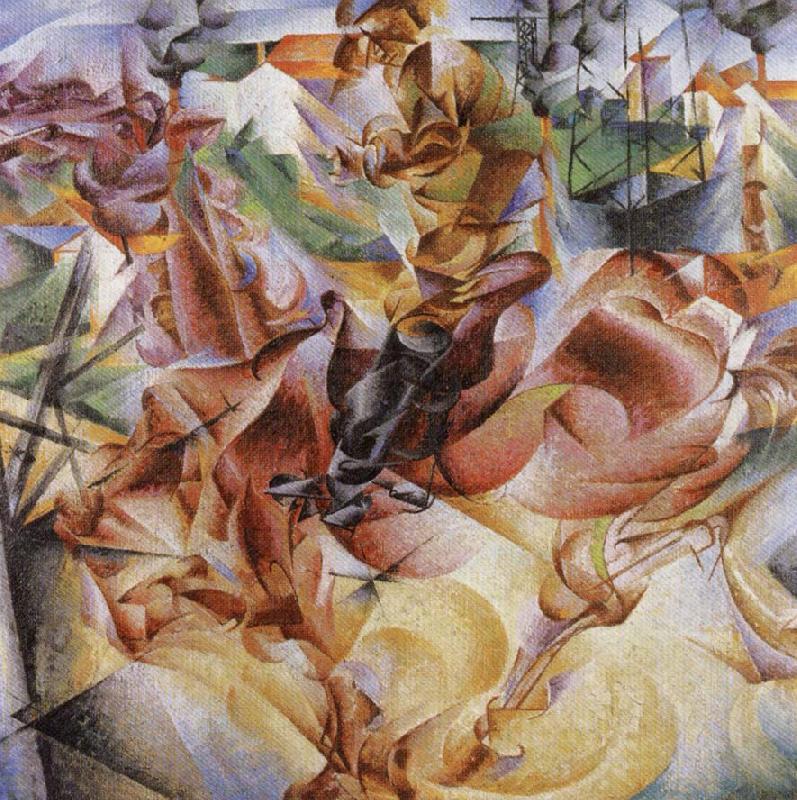 Umberto Boccioni Elasticity oil painting image